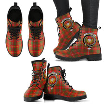 Load image into Gallery viewer, Carruthers Modern Tartan Clan Badge Leather Boots