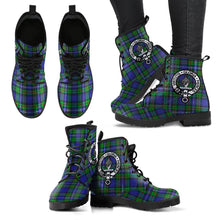 Load image into Gallery viewer, Donnachaidh Tartan Clan Badge Leather Boots