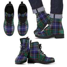 Load image into Gallery viewer, MacRae Hunting Modern Tartan Leather Boots Footwear Shoes