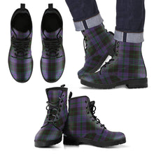 Load image into Gallery viewer, Clergy Green Tartan Leather Boots Footwear Shoes