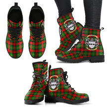 Load image into Gallery viewer, Blackstock Tartan Clan Badge Leather Boots