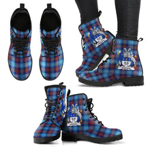 Load image into Gallery viewer, McCord Tartan Clan Badge Leather Boots