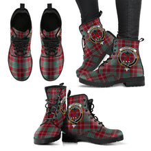 Load image into Gallery viewer, Crawford Modern Tartan Clan Badge Leather Boots