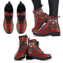 Load image into Gallery viewer, Cheyne Tartan Clan Badge Leather Boots