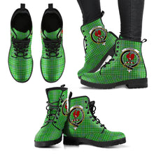 Load image into Gallery viewer, Currie Tartan Clan Badge Leather Boots