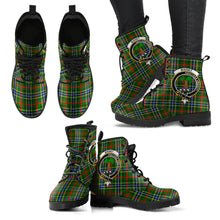 Load image into Gallery viewer, Bisset Tartan Clan Badge Leather Boots
