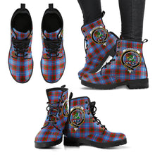 Load image into Gallery viewer, Crichton District Tartan Clan Badge Leather Boots