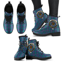 Load image into Gallery viewer, Sandilands Tartan Clan Badge Leather Boots