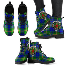 Load image into Gallery viewer, Maitland Tartan Clan Badge Leather Boots