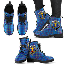 Load image into Gallery viewer, Mercer Modern Tartan Clan Badge Leather Boots
