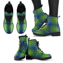 Load image into Gallery viewer, Johnston Ancient Tartan Leather Boots