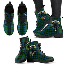 Load image into Gallery viewer, MacKie Tartan Clan Badge Leather Boots