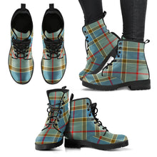 Load image into Gallery viewer, Balfour Blue Tartan Leather Boots