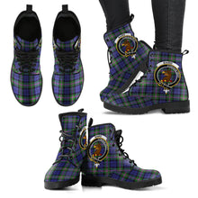 Load image into Gallery viewer, Baird Modern Tartan Clan Badge Leather Boots