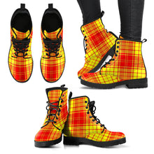 Load image into Gallery viewer, MacMillan Clan Tartan Leather Boots