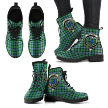 Load image into Gallery viewer, Arbuthnott Tartan Clan Badge Leather Boots