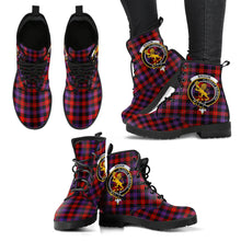 Load image into Gallery viewer, Broun Modern Tartan Clan Badge Leather Boots