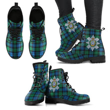Load image into Gallery viewer, Blackwatch Ancient Tartan Clan Badge Leather Boots