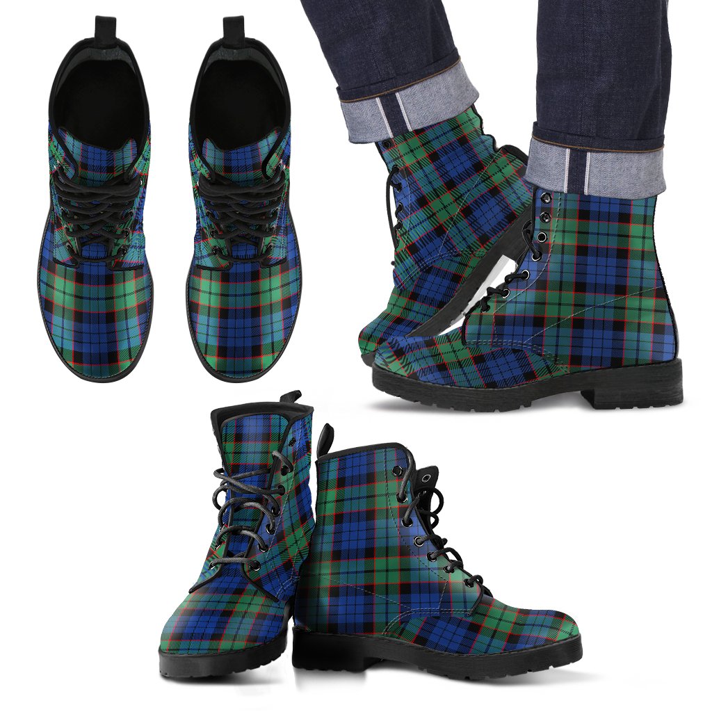 Fletcher Ancient Tartan Leather Boots Footwear Shoes