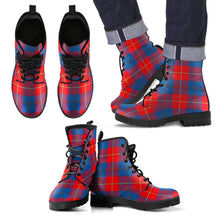 Load image into Gallery viewer, Galloway Red Tartan Leather Boots Footwear Shoes