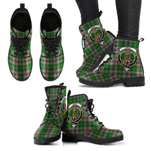 Load image into Gallery viewer, Gunn Modern Tartan Clan Badge Leather Boots