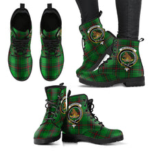 Load image into Gallery viewer, Beveridge Tartan Clan Badge Leather Boots