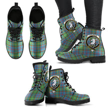 Load image into Gallery viewer, Colville district Tartan Clan Badge Leather Boots