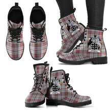 Load image into Gallery viewer, Clayton Tartan Clan Badge Leather Boots
