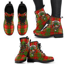 Load image into Gallery viewer, Burnett Ancient Tartan Clan Badge Leather Boots