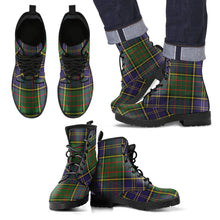 Load image into Gallery viewer, MacMillan Hunting Modern Tartan Leather Boots Footwear Shoes