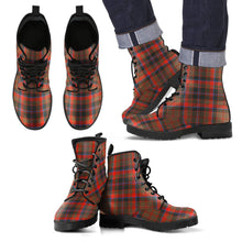 Load image into Gallery viewer, Cumming Hunting Weathered Tartan Leather Boots Footwear Shoes