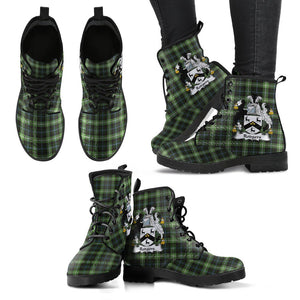 RODGER Tartan Clan Badge Leather Boots