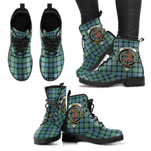 Load image into Gallery viewer, Melville Tartan Clan Badge Leather Boots