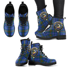 Load image into Gallery viewer, Edmonstone Tartan Clan Badge Leather Boots
