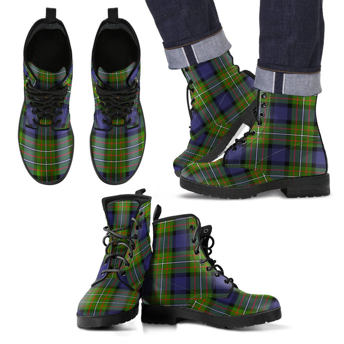 Fergusson Modern Tartan Leather Boots Footwear Shoes