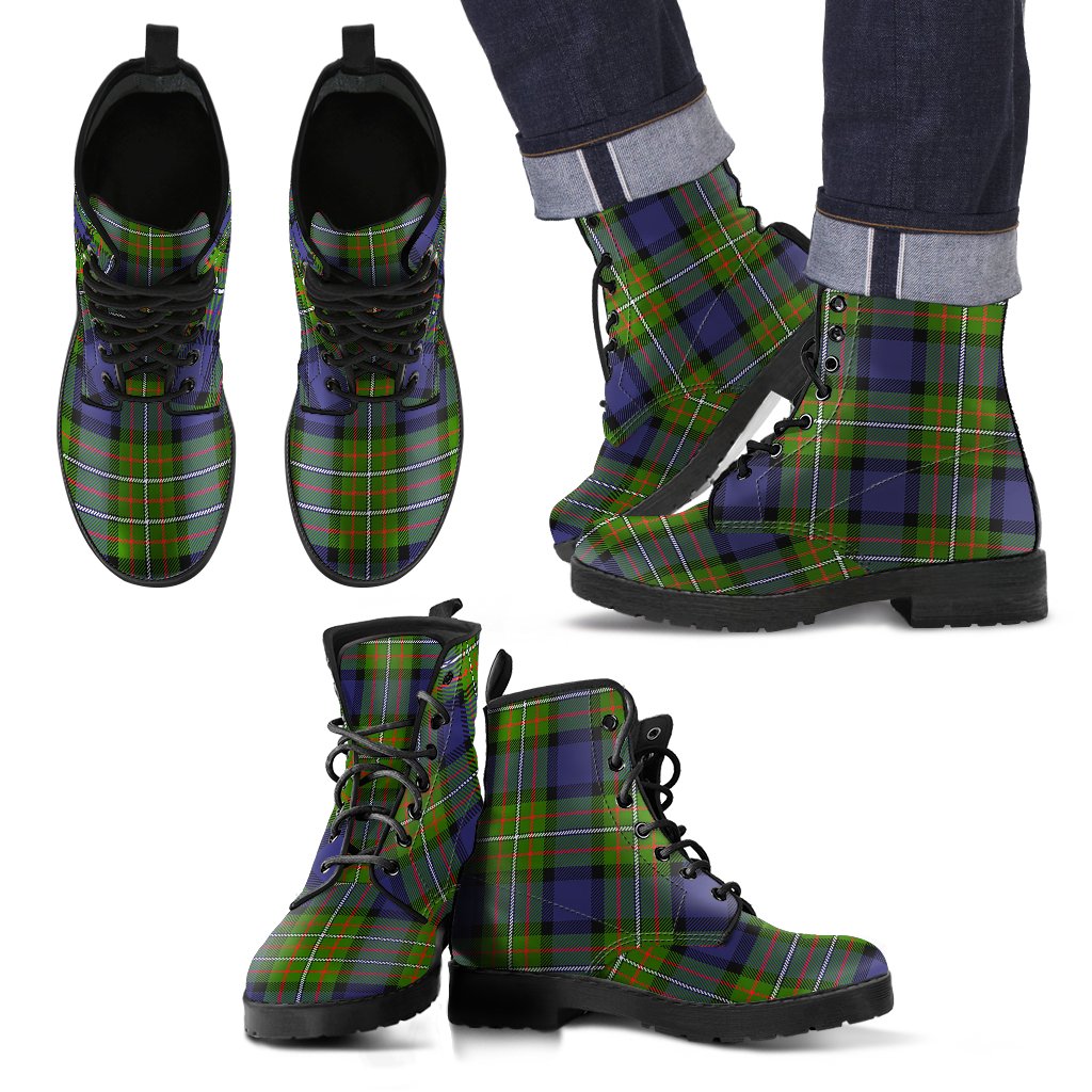 Fergusson Modern Tartan Leather Boots Footwear Shoes