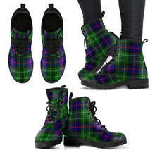 Load image into Gallery viewer, Leslie Hunting Tartan Leather Boots