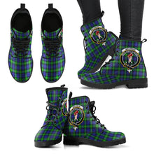 Load image into Gallery viewer, Meldrum Tartan Clan Badge Leather Boots