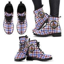 Load image into Gallery viewer, Boswell Modern Tartan Clan Badge Leather Boots