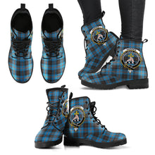 Load image into Gallery viewer, Garden Tartan Clan Badge Leather Boots