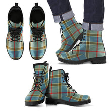 Load image into Gallery viewer, Balfour Blue Tartan Leather Boots Footwear Shoes