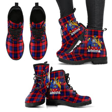 Load image into Gallery viewer, MCLAUGHLIN Tartan Tartan Clan Badge Leather Boots
