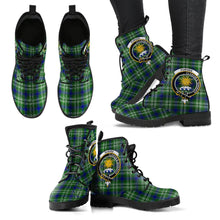 Load image into Gallery viewer, Purves  Tartan Clan Badge Leather Boots