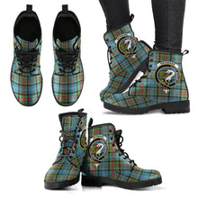 Load image into Gallery viewer, Brisbane modern Tartan Clan Badge Leather Boots