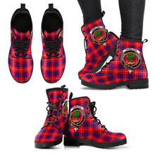 Load image into Gallery viewer, Hamilton Modern Tartan Clan Badge Leather Boots