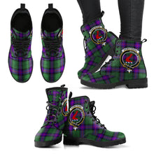 Load image into Gallery viewer, Armstrong Modern Tartan Clan Badge Leather Boots