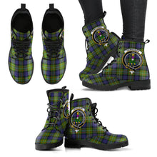 Load image into Gallery viewer, Fergusson Modern Tartan Clan Badge Leather Boots